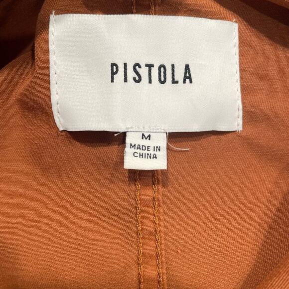 Pistola Grover Cotton Utility Jumpsuit‎ Short Sleeve Brown- Medium - Picture 10 of 11